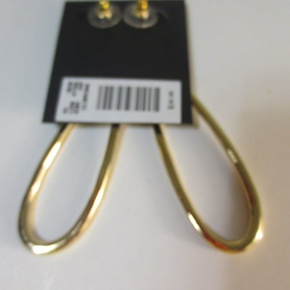 Cache Gold Triangle Link Linear Earrings  Infinity Hoop Link earrings NWT 39 EA - Picture 7 of 7